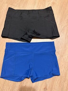 Body Glove NWOT Booty Performance Shorts - Black & Royal Blue